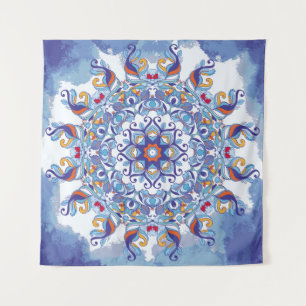 Tapiz Ornamento floral, diseño artístico.