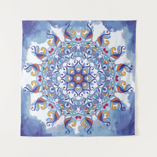 Tapiz Ornamento floral, diseño artístico. (Anverso)