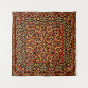 Tapiz Ornamento floral oriental con marco