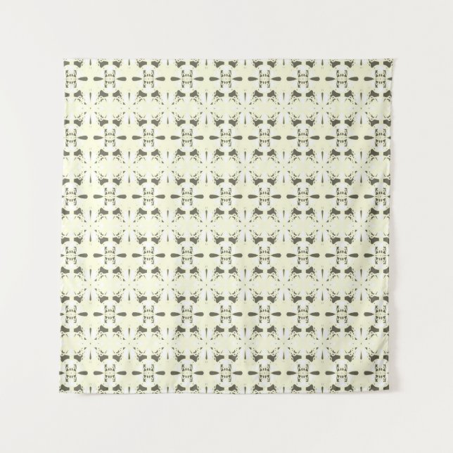 Tapiz Ornamento gris-rosa pálido. (Anverso)