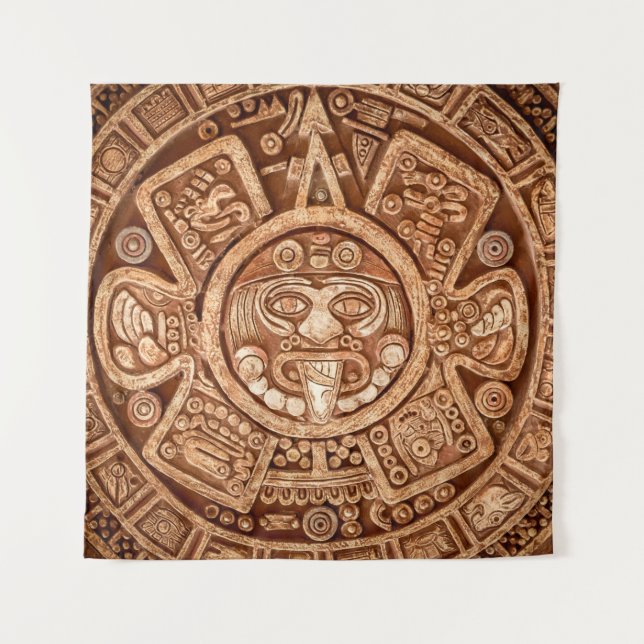 Tapiz Ornamento pagano de una textura maya de una tribu (Anverso)