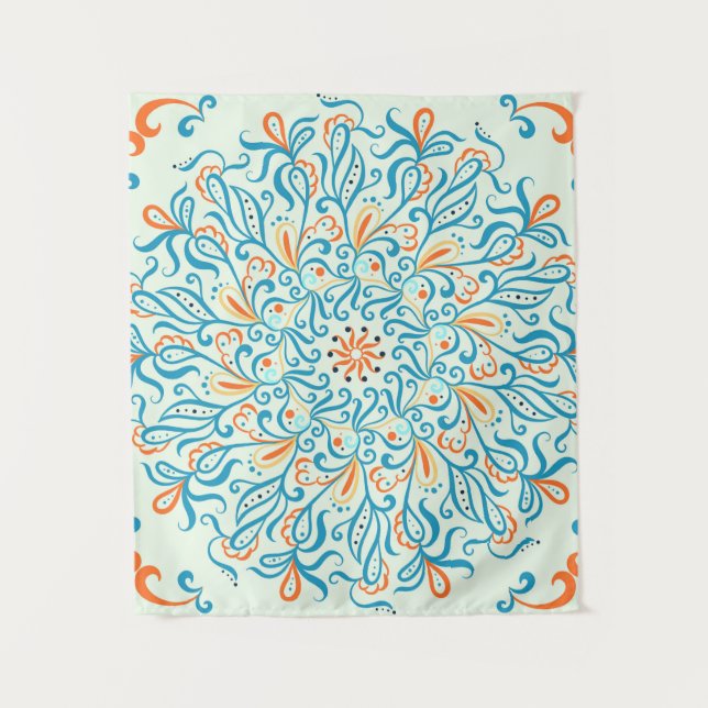 Tapiz Ornamento para azulejos de cerámica. Patrón abstra (Anverso)