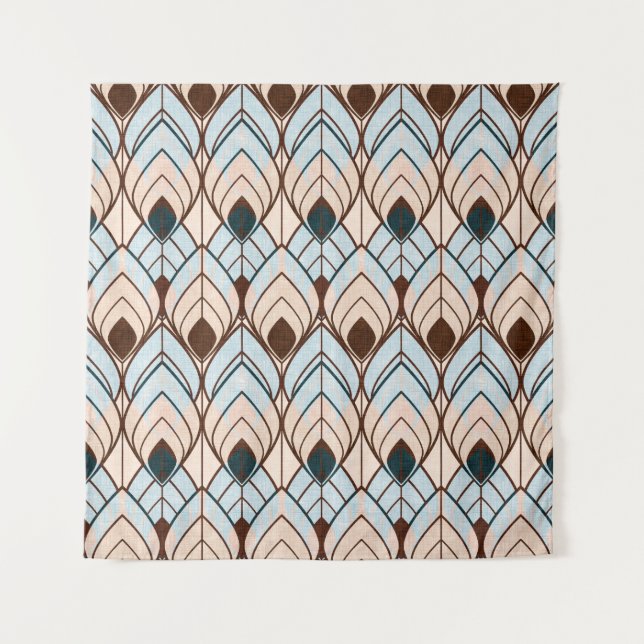 Tapiz Ornamento sin texturas en estilo art déco.  (Anverso)