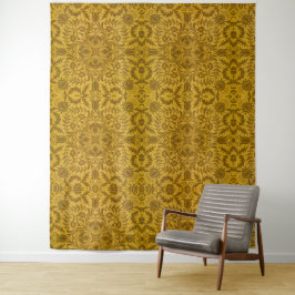 Tapiz Ornate gold floral pattern with symmetrical