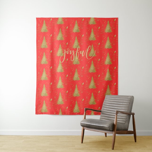 Tapiz Oro ALEGRE en Navidad Roja (In situ)