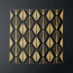 Tapiz Oro negro Art Deco: sin inconvenientes<br><div class="desc">Patrón Art Decó. Fondo dorado y negro impecable. Las escalas o cáscaras adornan. Diseño geométrico minimalista. Líneas antiguas. Motivos de los años 20-30. Ilustracion lujoso y vintage, lujoso Lip y Golden Glow. El neón apasionado se encuentra con el oro de lujo. El esplendor del Art Decó en negro y oro....</div>