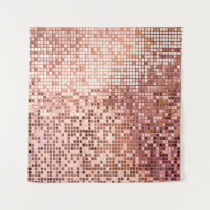 Tapiz oro Rosa: mosaicos cuadrados.