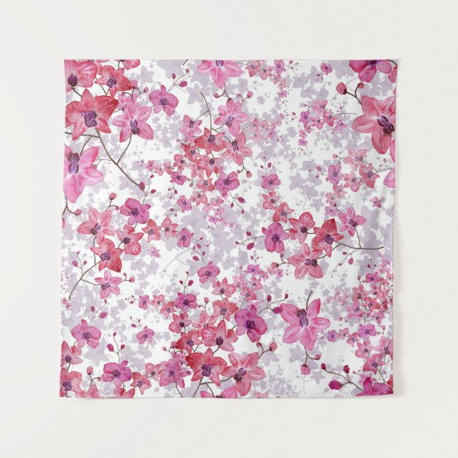 Tapiz Orquídea: singular belleza roja. (Anverso)