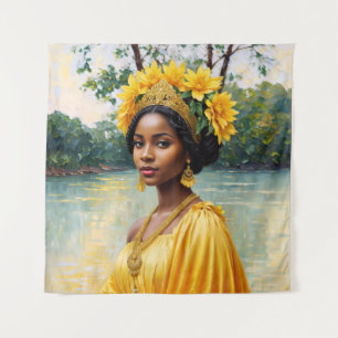Tapiz Oshun: Arte Orisha de diosa africana