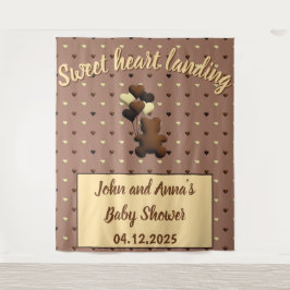 Tapiz Osito de chocolate lindo Bebé fondo de ducha