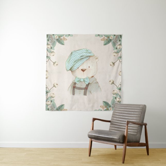 Tapiz Oso de peluche en Gorra dulce dulce y adorable cap (In situ)