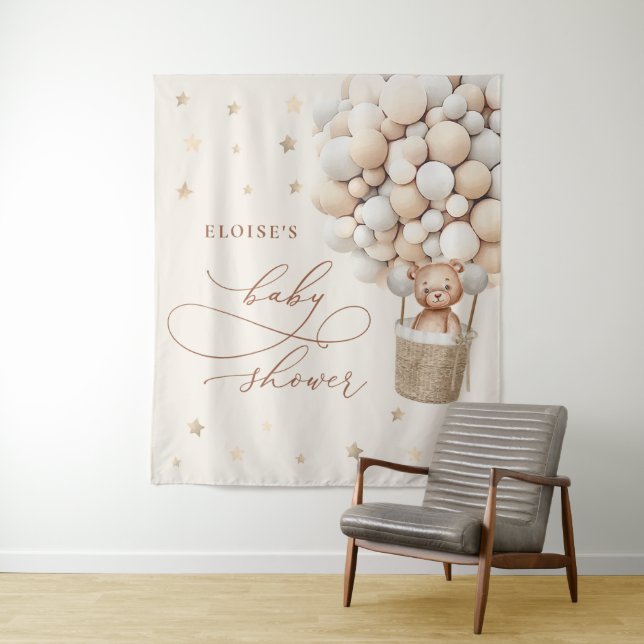 Tapiz Oso de peluche Globo Neutralmente Apenas Espera Ba (In situ)