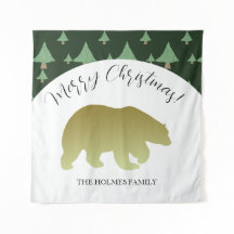 Oso Dorado Navideño Familia Linda