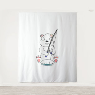 Tapiz Oso Polar de Pesca