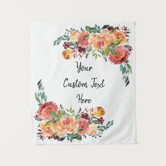 Tapiz otoño Boda Back Drop, fall Photo Booth Tapestr (Anverso)