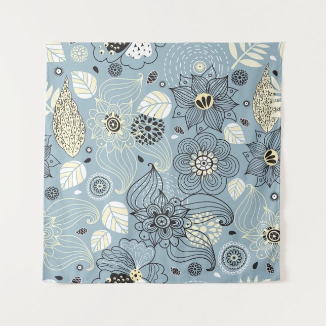 Tapiz Otoño floral: Elegante diseño estacional (Anverso)