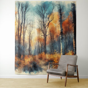 Tapiz Otoño Woods 1 - Acuarela