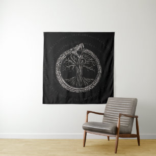 Tapiz Ouroboros con el árbol de la vida