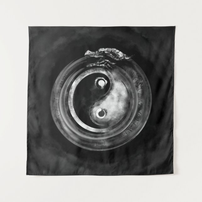 Tapiz Ouroboros Yin - Yang (Anverso)
