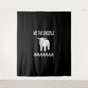 Tapiz Ovejas con máscaras divertidas   gaviota con másca