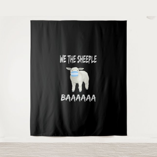 Tapiz Ovejas con máscaras divertidas | gaviota con másca (Anverso)