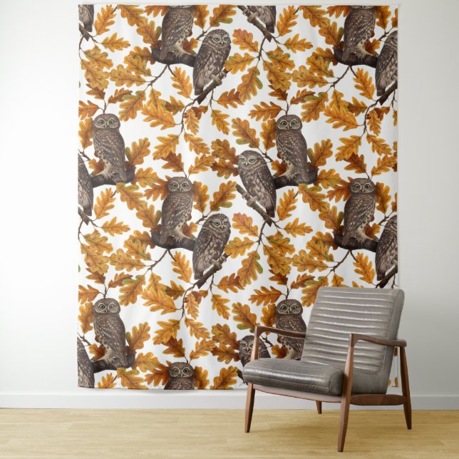 Tapiz Ovejas otoñales sobre algodón blanco (In situ)