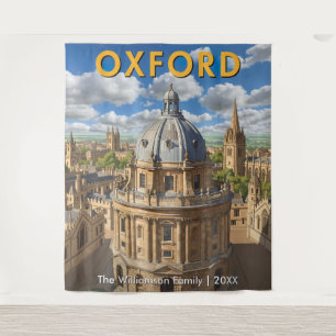 Tapiz Oxford, Inglaterra Cámara Radcliffe Viaje Retro