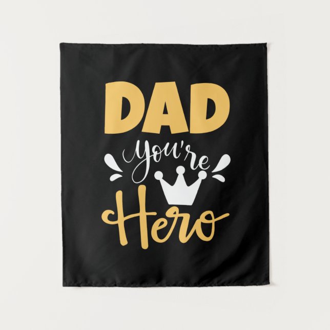 Tapiz Padre Regalo Papá Eres Héroe (Anverso)