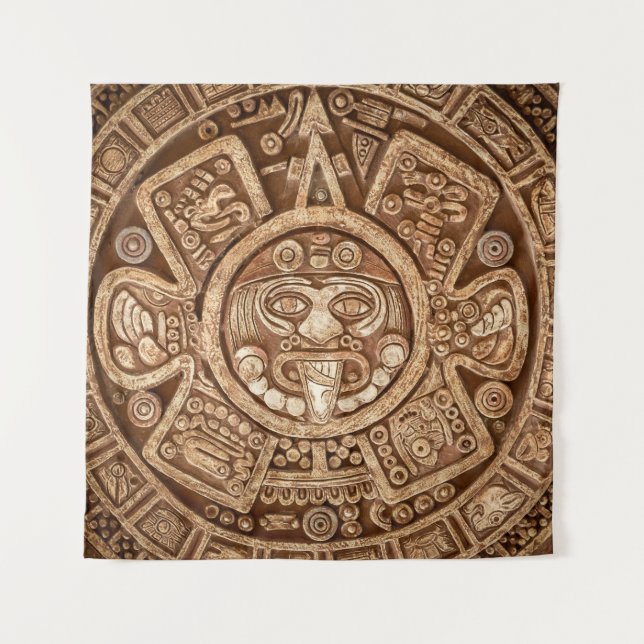 Tapiz Pagan tribal maya: Textura ornamental (Anverso)