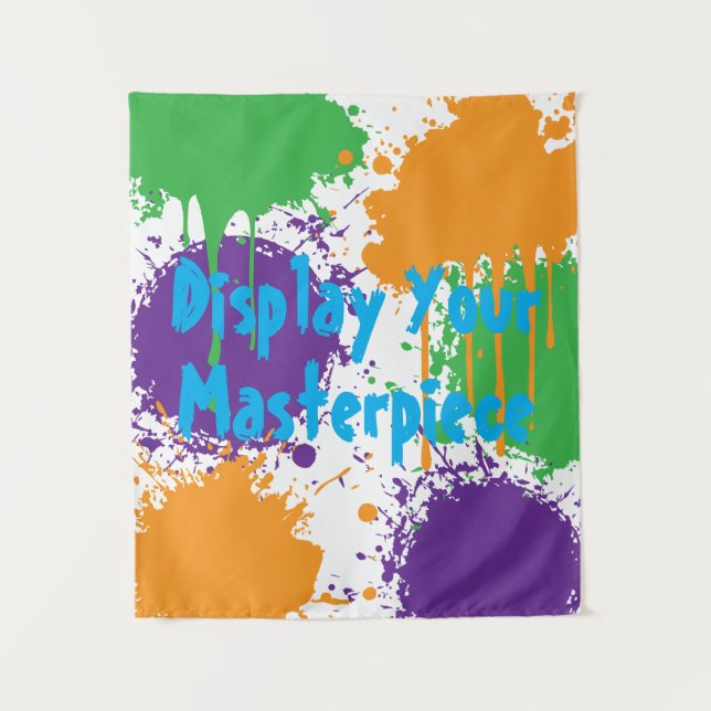 Tapiz Painting Party Birthday Display Your Masterpiece (Anverso)