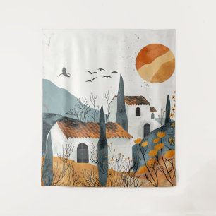 Tapiz Paisaje abstracto de Boho (4)