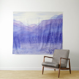 Tapiz Paisaje acuático del valle de las montañas de Ghos