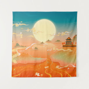 Tapiz Paisaje antiguo oriental, pai clásico