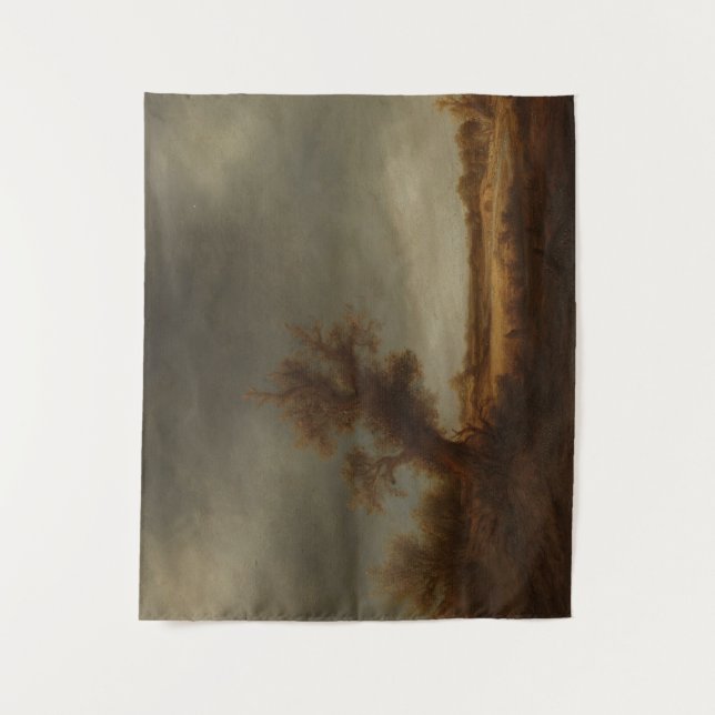 Tapiz Paisaje con un roble antiguo, Adriaen van Ostade,  (Anverso)