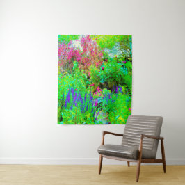 Tapiz Paisaje de Green Spring Garden con peonies