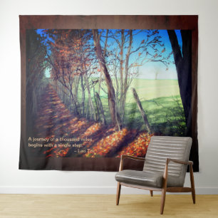 Tapiz Paisaje de Impresión de Arte Fino de Camino Rural