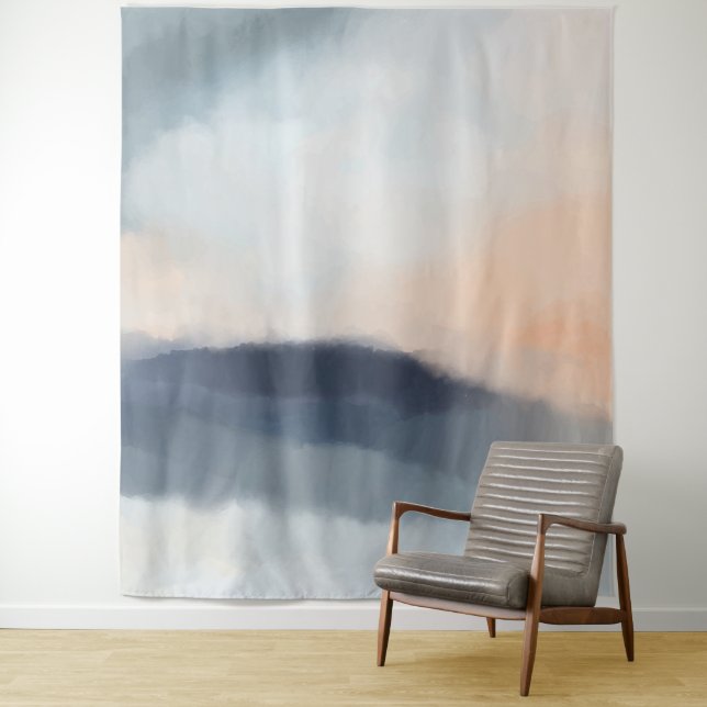 Tapiz Paisaje de nubes acuarelas Misty Mountain (In situ)