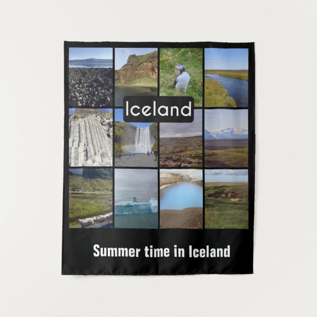 Tapiz Paisaje de verano de Islandia (Anverso)