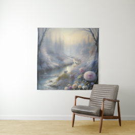 Tapiz Paisaje mágico nevado Art Tranquilo Invierno