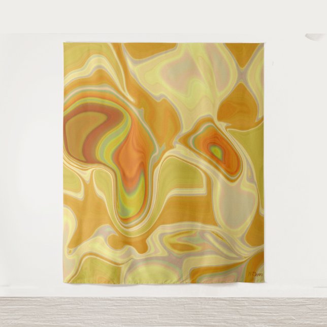 Tapiz Paisaje onírico en oro (Anverso)