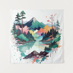 Tapiz Paisaje Sereno Tranquilo Naturaleza Tranquila Arte