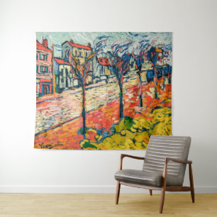 Tapiz Paisaje suburbano   Maurice de Vlaminck  