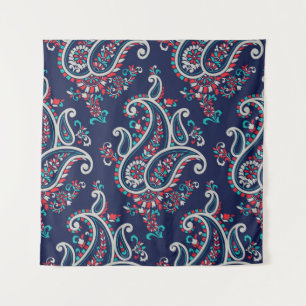 Tapiz Paisley Asiática: Diseño Tradicional Sin Marea.