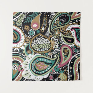 Tapiz Paisley asiático: diseño moderno y sin fisuras.