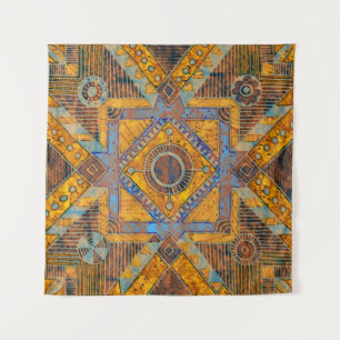 Tapiz Paisley floral india: Medallón étnico.