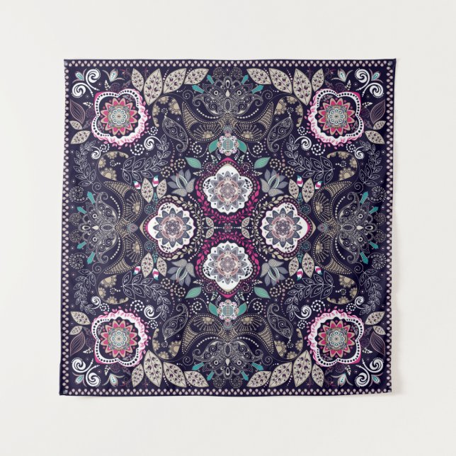 Tapiz Paisley floral pattern (Anverso)