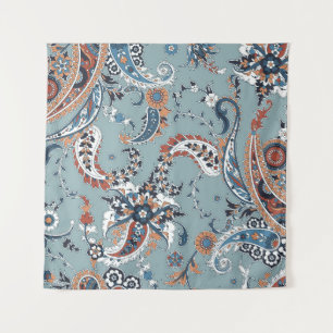 Tapiz Paisley indio de moda: fondo sin costura.