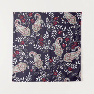 Tapiz Paisley tradicional india, patrón sin fisuras.