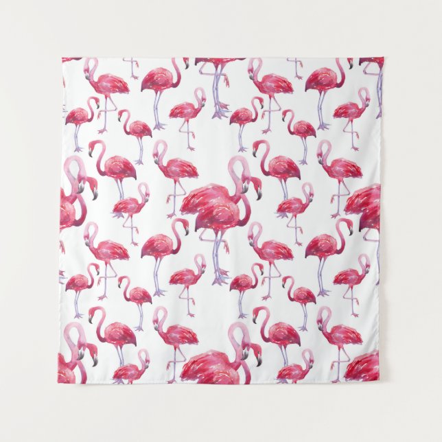 Tapiz Pájaro acuático Flamingo Exótico (Anverso)