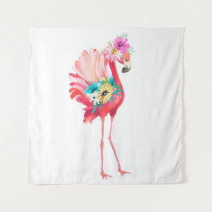 Tapiz Pájaro mexicano de flamingo rosa lindo y hermoso c